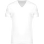 Heren-t-shirt BIO-katoen V-hals White 3XL