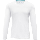 Ponoka biologisch heren t-shirt met lange mouwen - Wit - 3XL