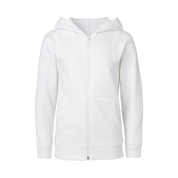 Neutral kids hoodie zip-White- 152/158