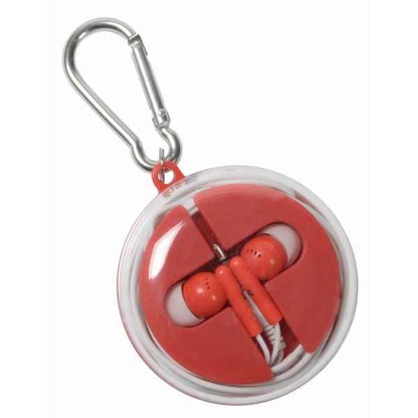 In-ear hoofdtelefoon met universele laadkabel LISTEN&CHARGE - rood
