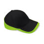 Teamwear Competition Cap - Black/Lime Green - One Size