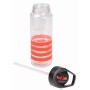 Sport drinkfles CONDY - rood, transparant
