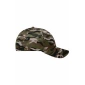 MB6227 6 Panel Camouflage Cap - olive/black - one size