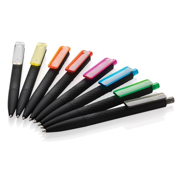 X3 zwart smooth touch pen, transparant