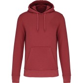 Ecologische herensweater met capuchon Terracotta Red S