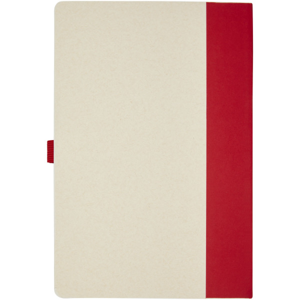 Dairy Dream A5 size reference recycled milk cartons notebook and ballpoint pen set - Red