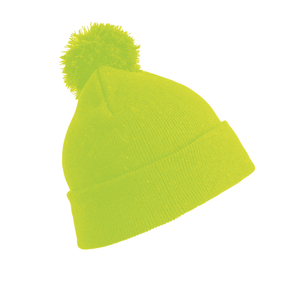 Pomponmuts Beanie Fluorescent Yellow One Size