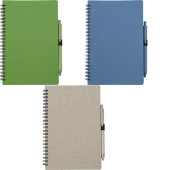 Tarwestro notitieboekje met pen Massimo groen