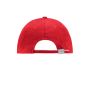 MB6197 6 Panel Double Sandwich Cap - red/white/navy - one size