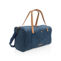 Canvas reis/weekendtas PVC vrij, blauw