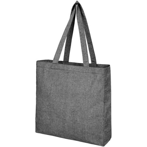 Pheebs 210 g/m² recycled gusset tote bag 13L - Heather black