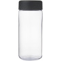 H2O Active® Octave Tritan™ 600 ml screw cap water bottle - Transparent clear/Solid black