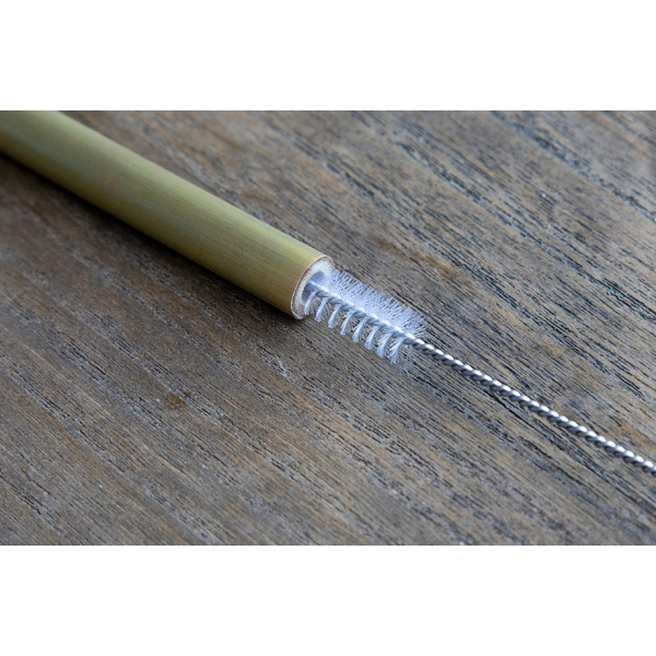 Bamboo straws -bulk and cleaning brush
