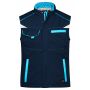 Workwear Softshell Padded Vest - COLOR - - navy/turquoise - 6XL