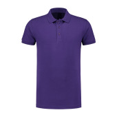 L&S Polo Basic Cot/Elast SS for him purple XXL