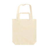 Double Handle Gusset Bag - Natural - One Size