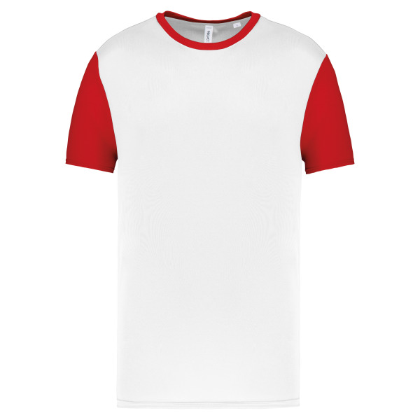 Volwassen tweekleurige jersey met korte mouwen White / Sporty Red 3XL