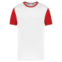 Volwassen tweekleurige jersey met korte mouwen White / Sporty Red XL