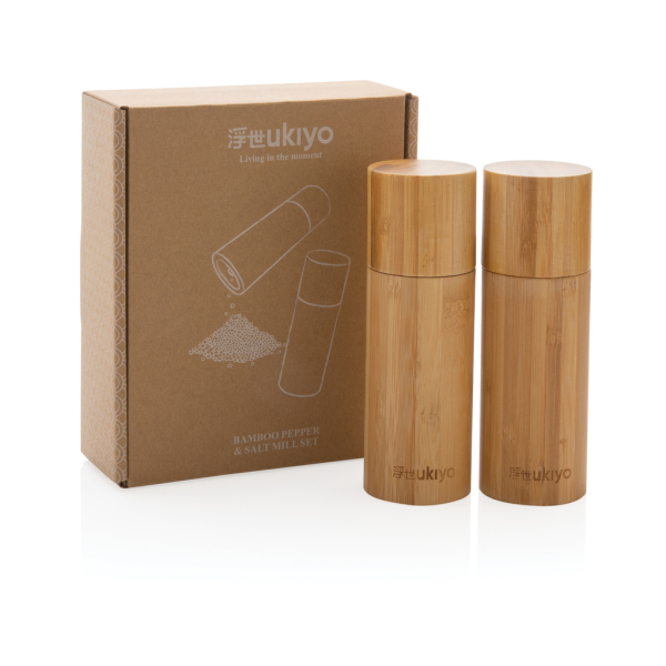 Ukiyo bamboe zout- en pepermolenset, bruin