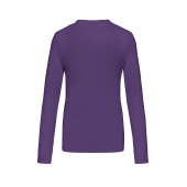 Dames T-shirt ronde hals lange mouwen Purple L