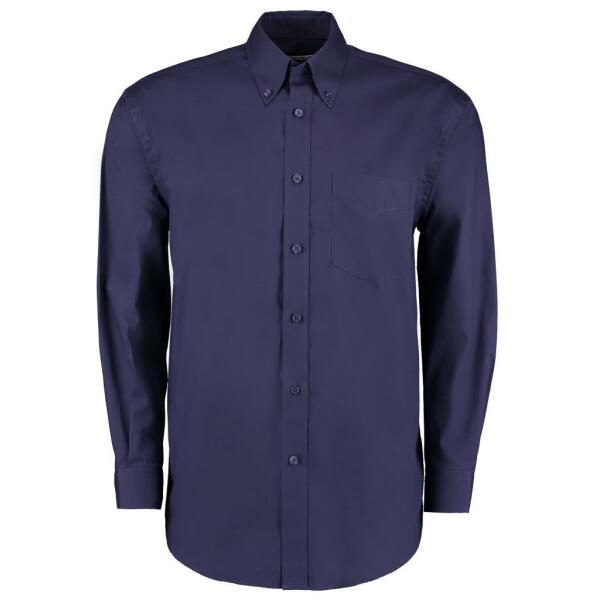 Premium Long Sleeve Classic Fit Oxford Shirt, Midnight Navy, 16, Kustom Kit