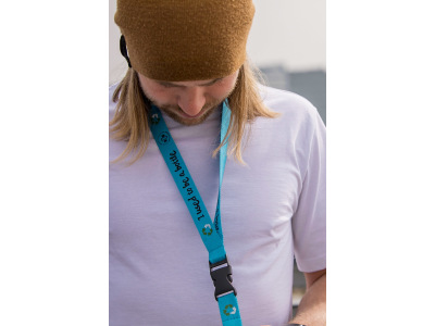 Lanyard gemaakt van oude PET flessen Lanyard gemaakt van oude PET flessen