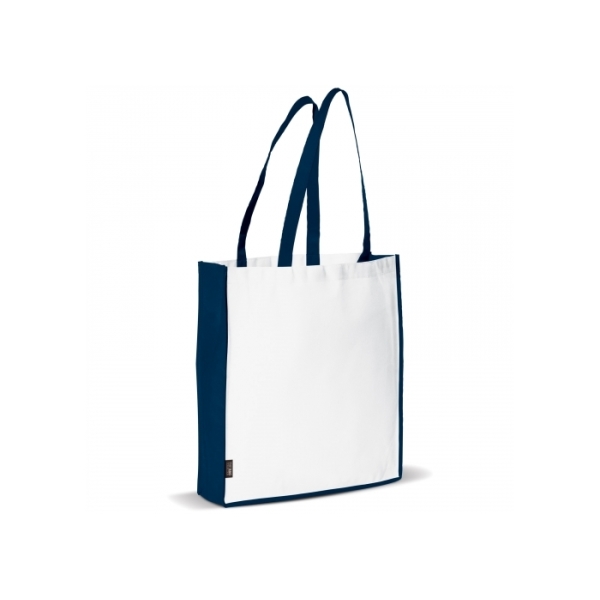 Carrier bag non-woven 75g/m² - White / Dark Blue