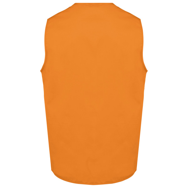 Unisex gilet in polykatoen met veel zakken Orange S