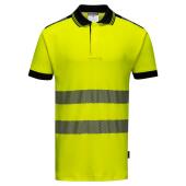 PW3 Hi-Vis Polo Shirt, Yellow/Black, S, Portwest