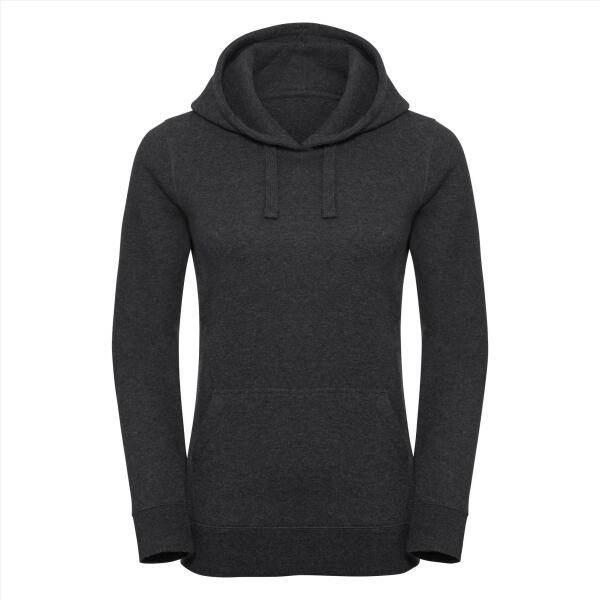 RUS Ladies Authentic Mel. Hooded Sweat, Charcoal M, S