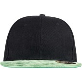 Bronx Glitter Flat Peak Snapback Cap Black / Green One Size