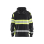 Hooded sweatshirt met rits High Vis