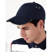 Ultimate 5 Panel Cap - Sandwich Peak - White/French Navy - One Size