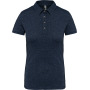 Damespolo korte mouwen van jersey French Navy Heather XXL
