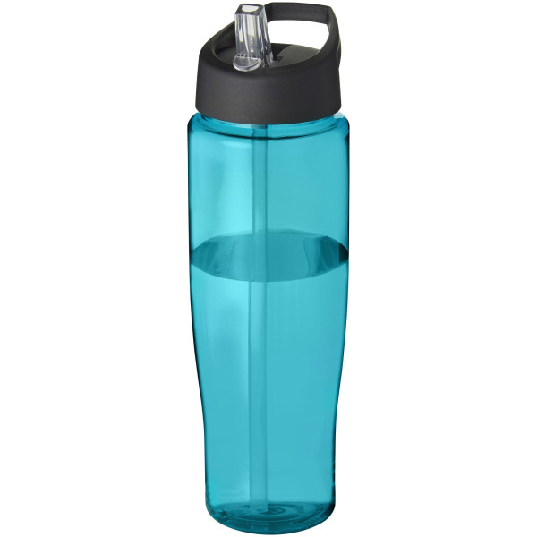 H2O Active® Tempo 700 ml spout lid sport bottle - Aqua blue/Solid black