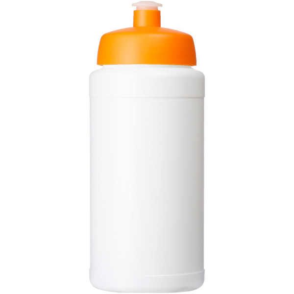 Baseline® Plus 500 ml drinkfles met sportdeksel - Wit/Oranje