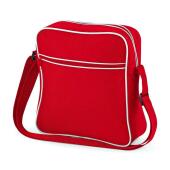 BagBase Retro Flight Bag, Classic Red/White, ONE, Bagbase