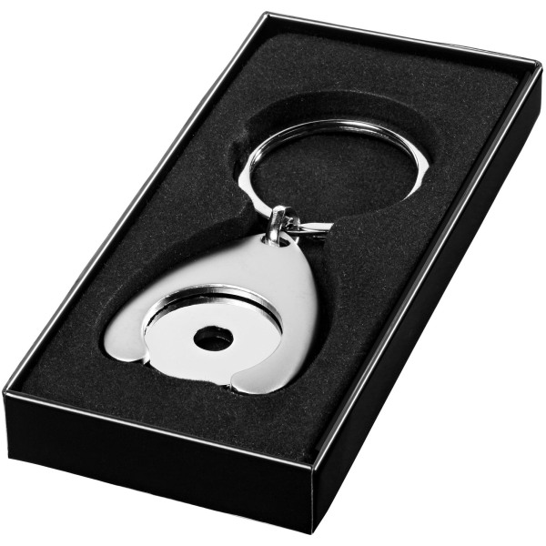 Trolley coin holder keychain - Silver
