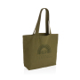 Impact Aware™ re-canvas shopper met vakje 240gsm ongeverfd, groen