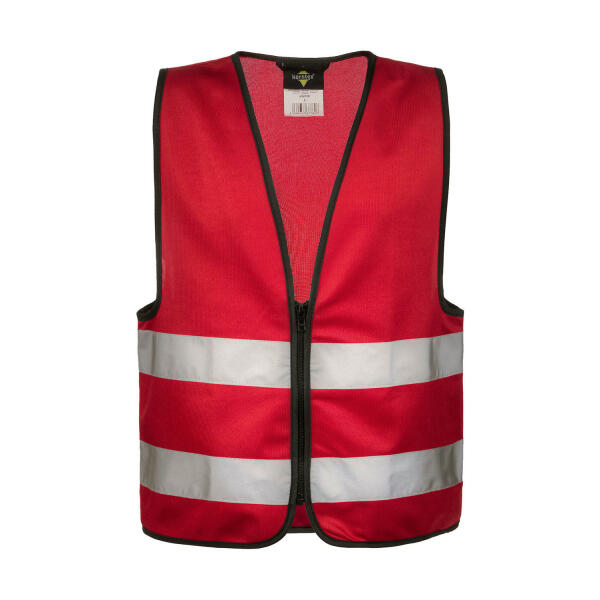 Functional Zipper Vest for Kids "Aalborg" - Red - XS