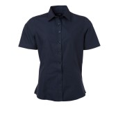 Ladies' Shirt Shortsleeve Poplin - navy - 3XL
