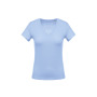 Ladies' short-sleeved V-neck T-shirt Sky Blue XS