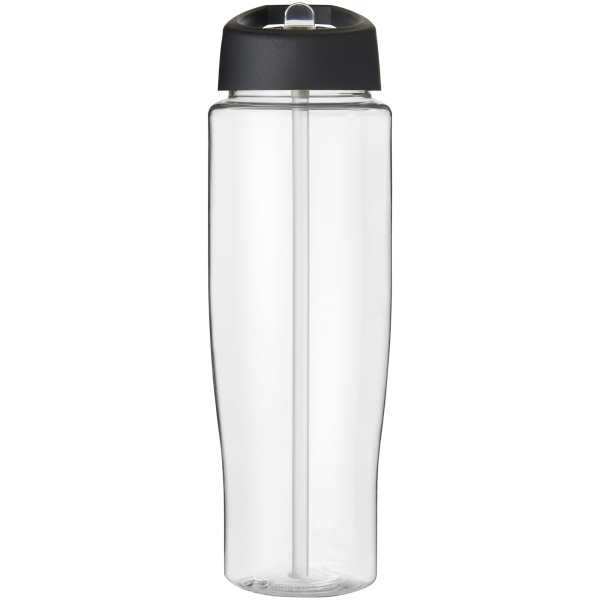 H2O Active® Tempo 700 ml spout lid sport bottle - Transparent/Solid black