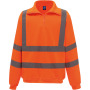 Signalisatie sweatshirt met 1/4 rits Hi Vis Orange 3XL
