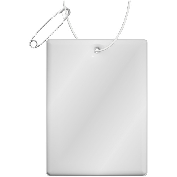 RFX™ H-12 grote rechthoekige reflecterende pvc hanger - Wit
