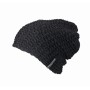MB7941 Casual Outsized Crocheted Cap zwart one size