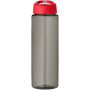 H2O Active® Eco Vibe 850 ml drinkfles met tuitdeksel - Charcoal/Rood