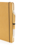 Recycled leather hardcover notebook A5, brown
