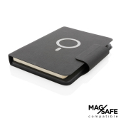 Artic Magnetic 10W draadloos oplaadbaar A5-notitieboek, zwar