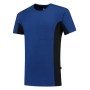 T-shirt Bicolor Borstzak 102002 Royalblue-Navy 3XL